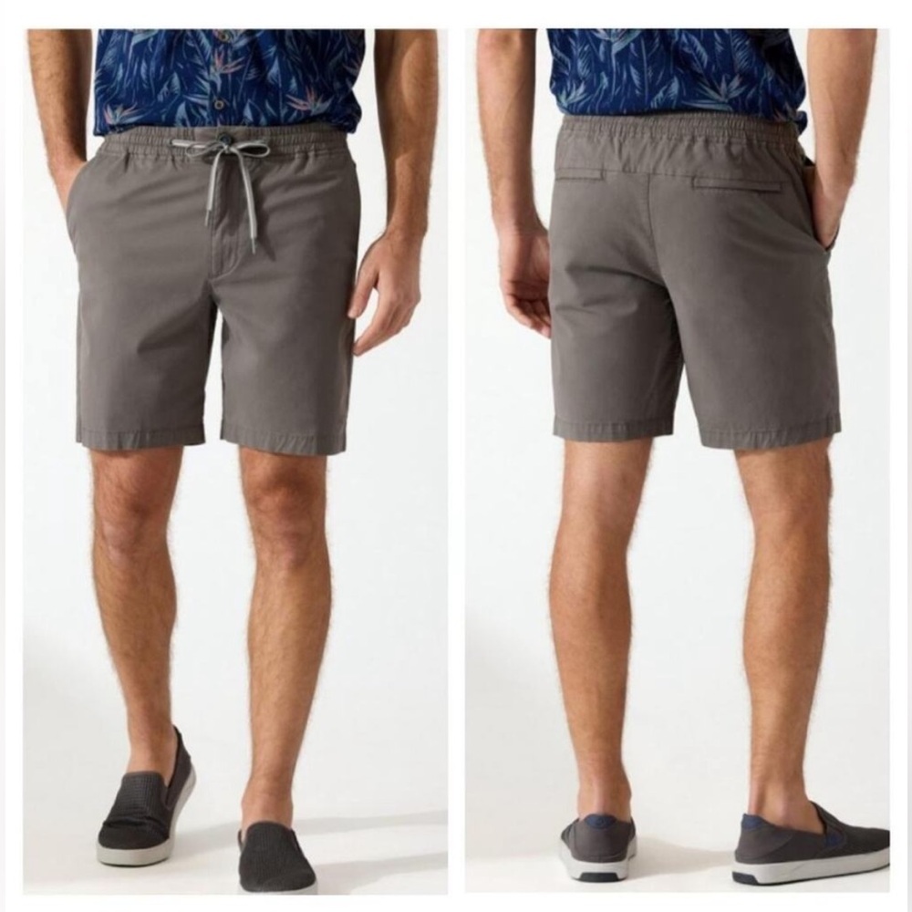 Tommy Bahama Oceanside Poplin Pull-On Elastic Waist 8" Shorts Size XXL